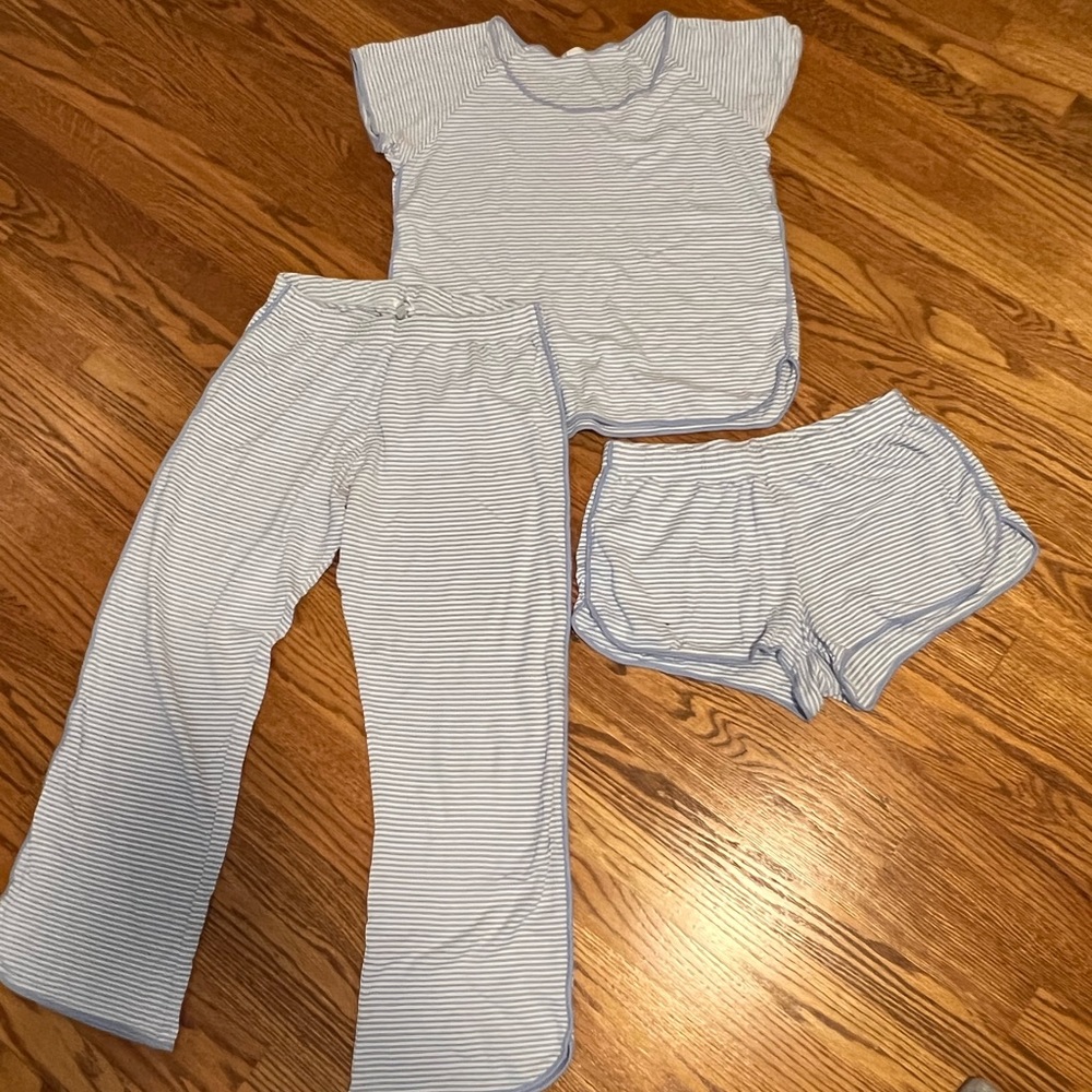 Lake Pajamas 3 piece set, hydrangea, size M